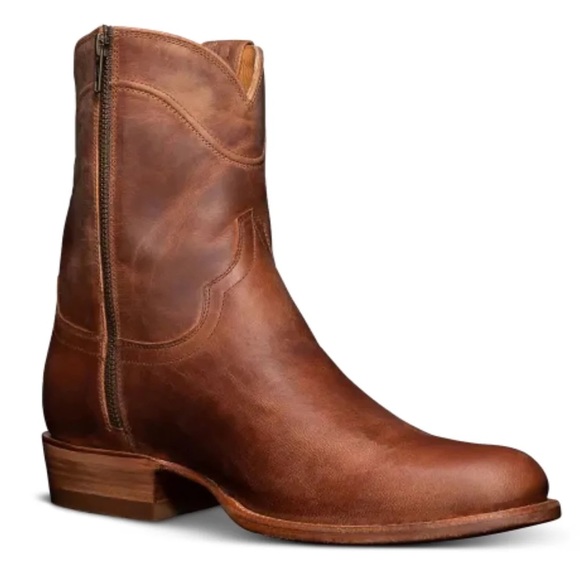 Tecovas Men's The Dean Scotch Brown Goat Leather Side-Zip Western Boots 11 EE - Picture 2 of 15
